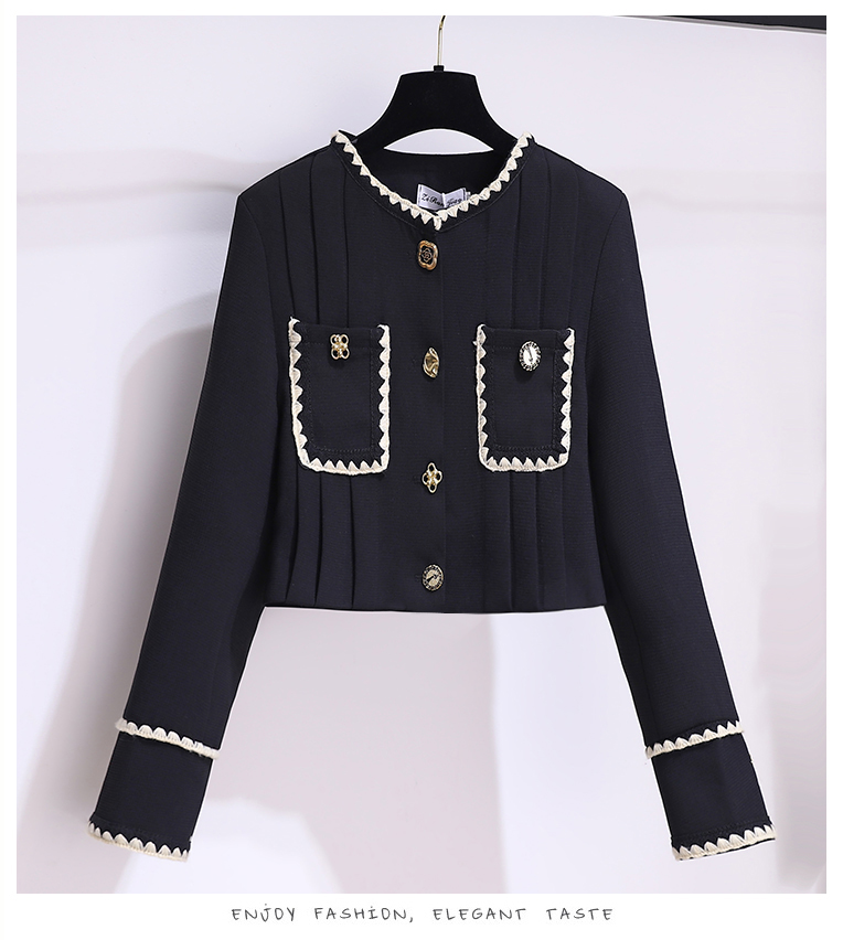 Two Dress Autumn Winter Tweed Suit High Quality Women Single Breasted Short Jacket Coat Ball Gown Mini Skirt Female 2 Piece Set