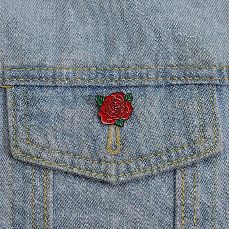 Rose Enamel Pins Red Flower Jewelry for Women Girls Custom Decorative Lapel Clothes Jewelry Backpack Hat Accessories Wholesale, As picture 
Rose Enamel Pins Red Flower Jewelry for Women Girls Custom Decorative Lapel Clothes Jewelry Backpack Hat Accessories Wholesale, As picture