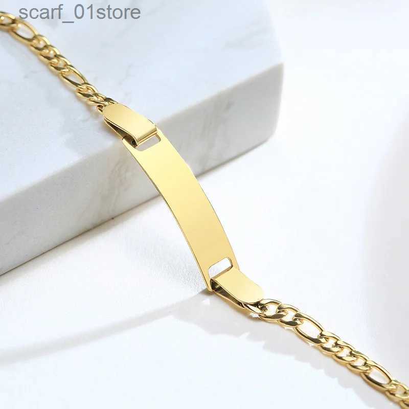 Chain Personalize Baby Name Bracelets Non Allergy Stainless Steel Infant Btism Bangle Jewelry Custom Boy Girl Family GiftsL231115