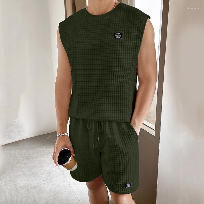 Men' Tracksuits Men Fashion Summer Casual Two Piece Set Sportwear Mens Solid Tracksuit O-Neck Sleeveless Tank Top & Lace-up Shorts, 02 grey
Men' Tracksuits Men Fashion Summer Casual Two Piece Set Sportwear Mens Solid Tracksuit O-Neck Sleeveless Tank Top & Lace-up Shorts, 02 grey