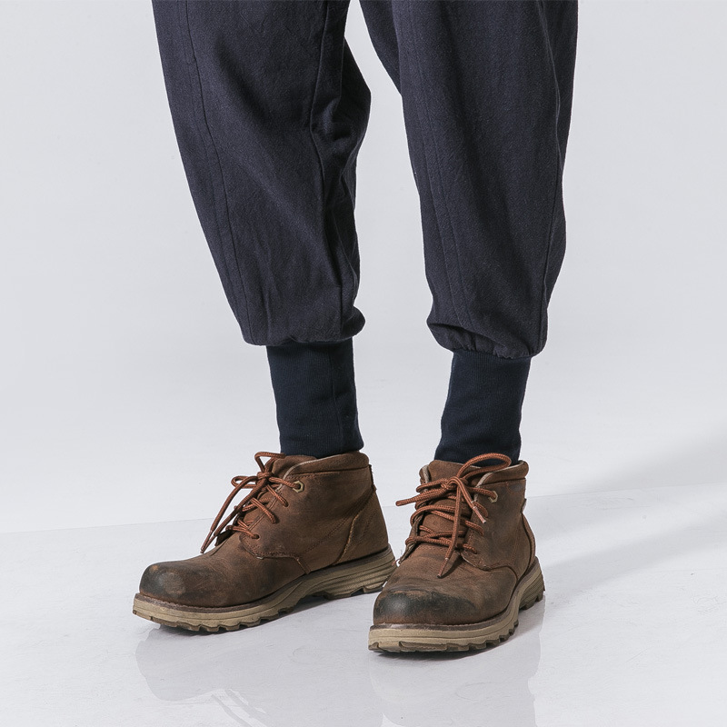 Pants pantalon Chinese Style Harem Pants Men Streetwear Casual Joggers Mens Pants Cotton Linen Sweatpants Ankle-length Men Trousers M-5XL