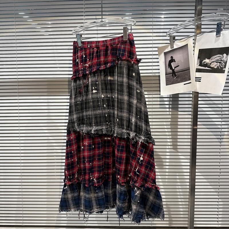 Skirts BORVEMAYS A-line Patchwork Plaid Women 2023 Spring Summer Fashion Trend High Waist Knee-length WZ1009, Wine
Skirts BORVEMAYS A-line Patchwork Plaid Women 2023 Spring Summer Fashion Trend High Waist Knee-length WZ1009, Wine