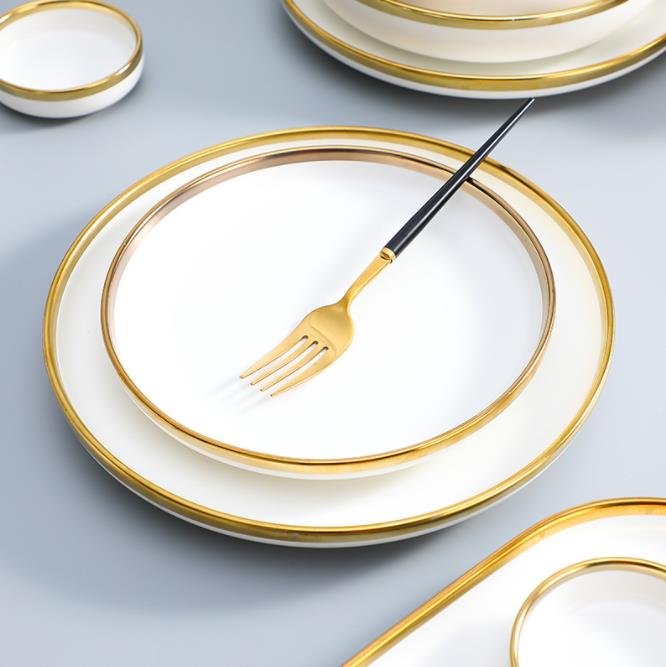 Food Plates Set Plate Full Tableware of Plates Complete Tableware of Dishes Dishes for Serving Ceramic Kitchen Dining
