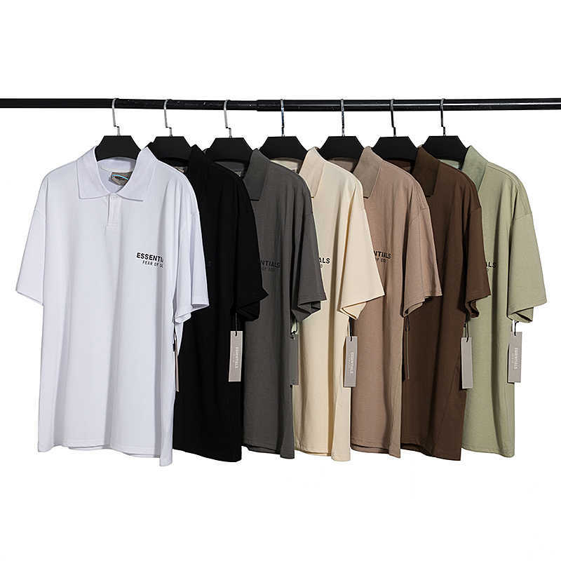 ESS Tees T-Shirts ESSEN fashion clothing FEARs OF GOD Double line FOG stand neck small letter polo shirt loose short sleeve T-shirt Mens Womens TShirt, Brown7
ESS Tees T-Shirts ESSEN fashion clothing FEARs OF GOD Double line FOG stand neck small letter polo shirt loose short sleeve T-shirt Mens Womens TShirt, Brown7