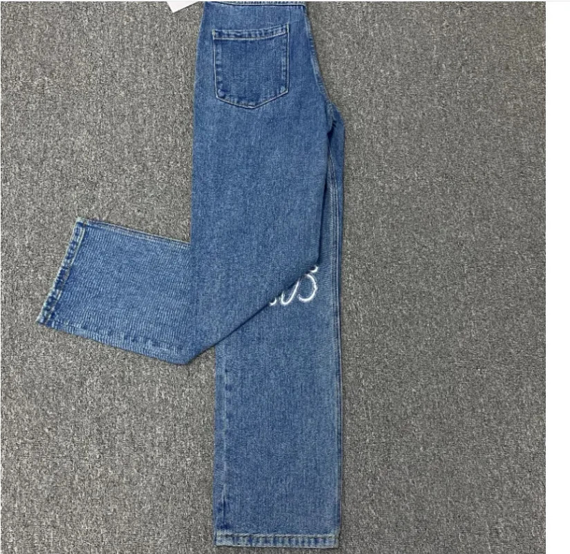 Women s Pants s 2023 High Street Casual Straight Denim Pant Trousers for Women Sexy Vintage Blue Jean Woman Bottoms Quality 231113