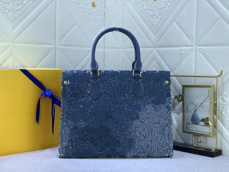 ONTHEGO PM MM Match Capsule Fashion Tote Bag Grand Slam Tennis Green Monograms denim Jacquard Fabric Handbag Luxurys Shoulder Bags M46216
