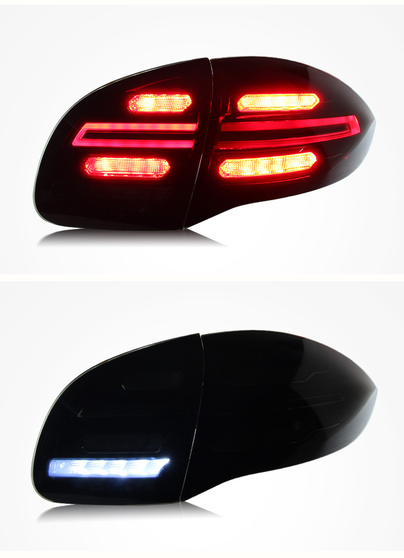 Auto Taillight Assembly For Porsche Cayenne 2011-2014 LED Tail Lights Rear Brake Reversing Highlight DRL Street Lights