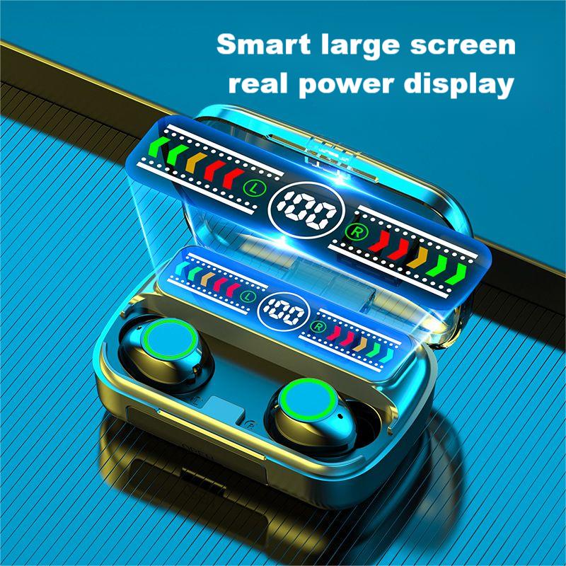 TWS Bluetooth headphone M100 Model Wireless Earphone Mirror screen In-ear Earphone LED display Two Earbuds with built-in Microphone high Quality Headp