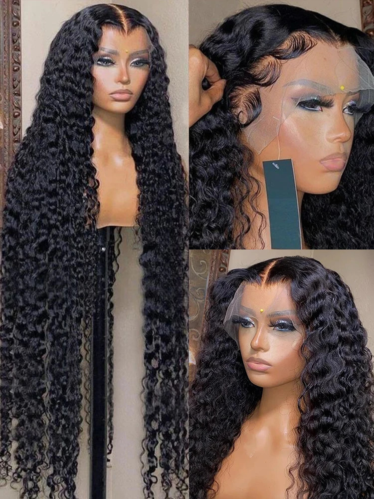 Human Chignons 40 Inch Deep Wave 13x6 HD Lace Frontal Hair s For Women Brazilian Curly 13x4 Front Pre Plucked 231114