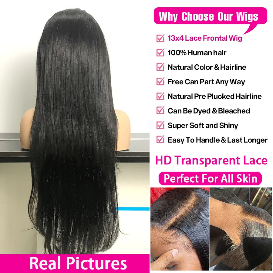 Human Chignons 13x4 Bone Straight Lace Front 30 40 Inch Hair s For Women 13x6 Brazilian 360 Frontal 231115