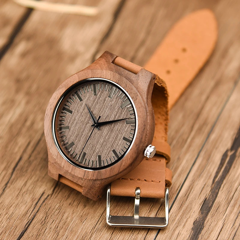 Watch Bands DODO DEER Wooden Male Watch Promotion Leather Band Private Custom Wood Wristwatches Men Quartz Accept Drop 231115