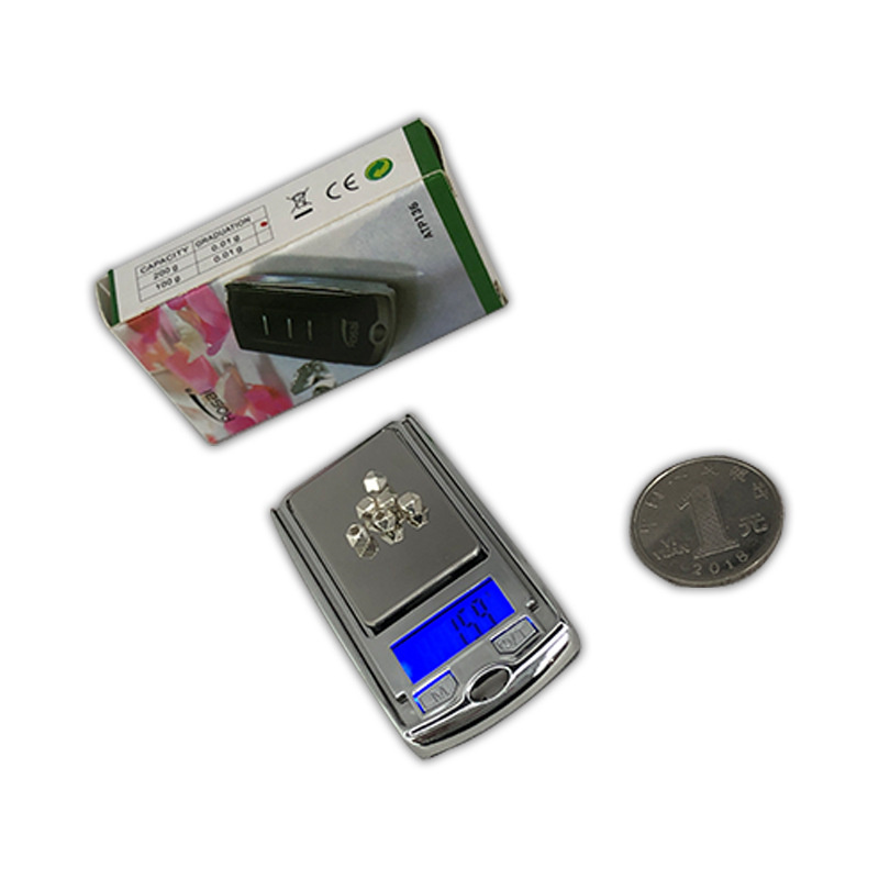 Portable Mini Digital Pocket Scales Car Key 200g 100g 0.01g for Gold Sterling Jewelry Gram Balance Weight Electronic Precision Scales with Retail Box 