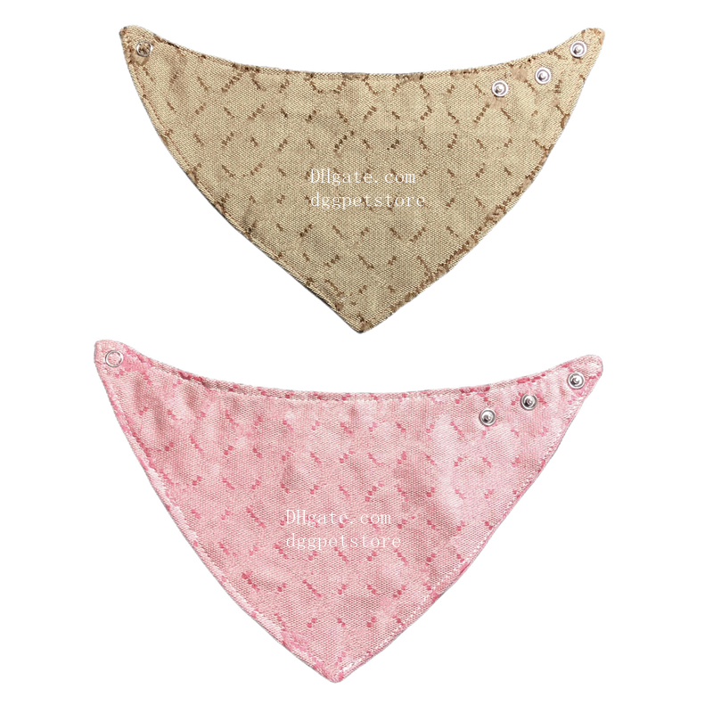 Designer Bandanas with Button Dog Apparel Cute Soft Puppy Cat Scarfs Washable Daily Khaki Comfortable Gifts Adjustable Accessories for Pet S A576