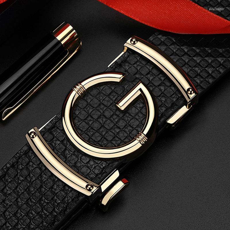 Belts Balck Automatic Toothless Alloy Buckle Men Belt Genuine Leather G Fashion Designer Full Grain Casual Ceinture Homme, Black
Belts Balck Automatic Toothless Alloy Buckle Men Belt Genuine Leather G Fashion Designer Full Grain Casual Ceinture Homme, Black