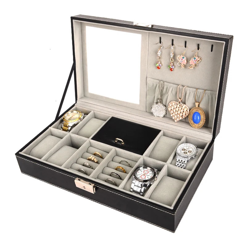 Watch Boxes Cases Handmade Watch Box Clock Box Jewelry Box Time Box jewlery organizer jewlery holder for Jewlery and Watch Holding Xmas Gift 231115