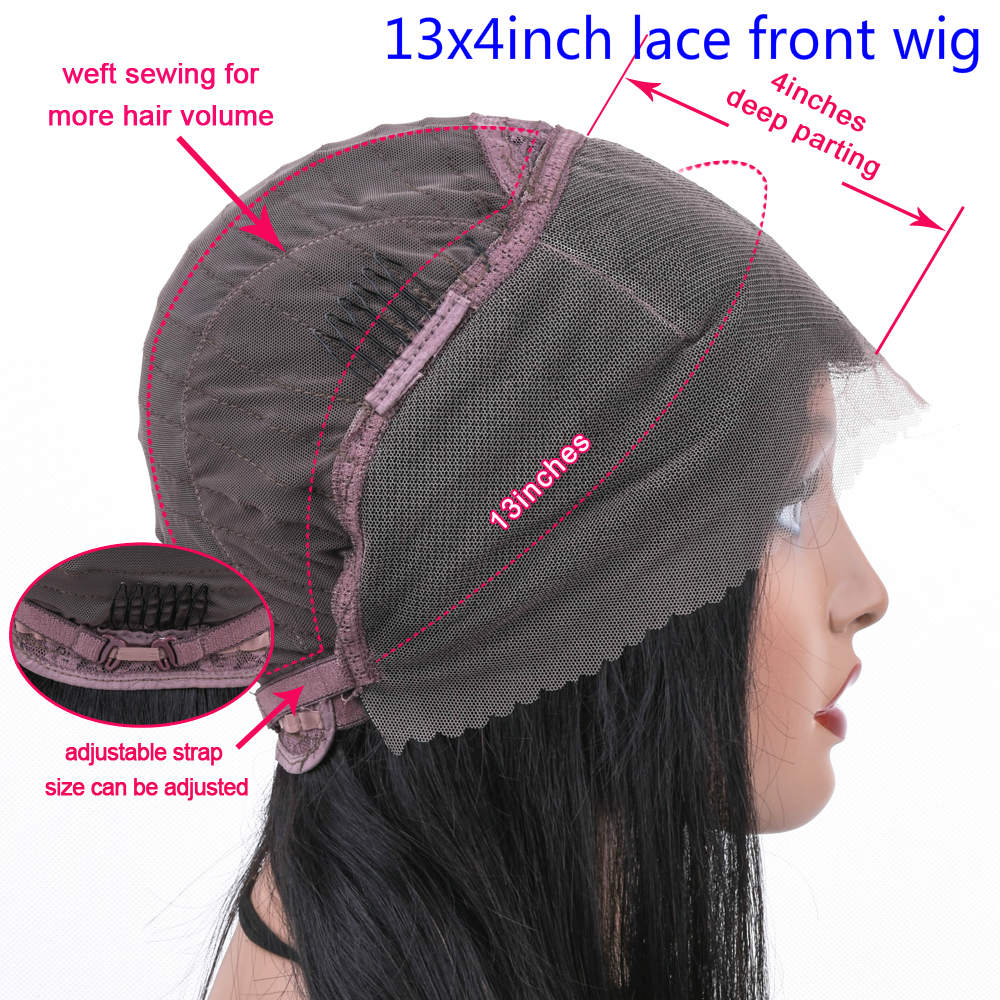 E Curly Front Wig Brazilian Virgin Human Hair 4X4 5X5 13X4 13X6 Lace Wigs For Women Black Color Pre-Plucked Natural Haire
