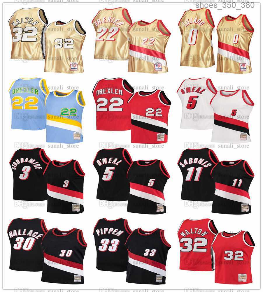 Vintage Men Mitchell Ness 22 Basketball Clyde Drexler Jerseys Arvydas Sabonis 11 Bill Walton 32 Rasheed Wallace 30 Scottie Pippen Damon Stoudamire 3 Damian Lillard 0, Gold
Vintage Men Mitchell Ness 22 Basketball Clyde Drexler Jerseys Arvydas Sabonis 11 Bill Walton 32 Rasheed Wallace 30 Scottie Pippen Damon Stoudamire 3 Damian Lillard 0, Gold