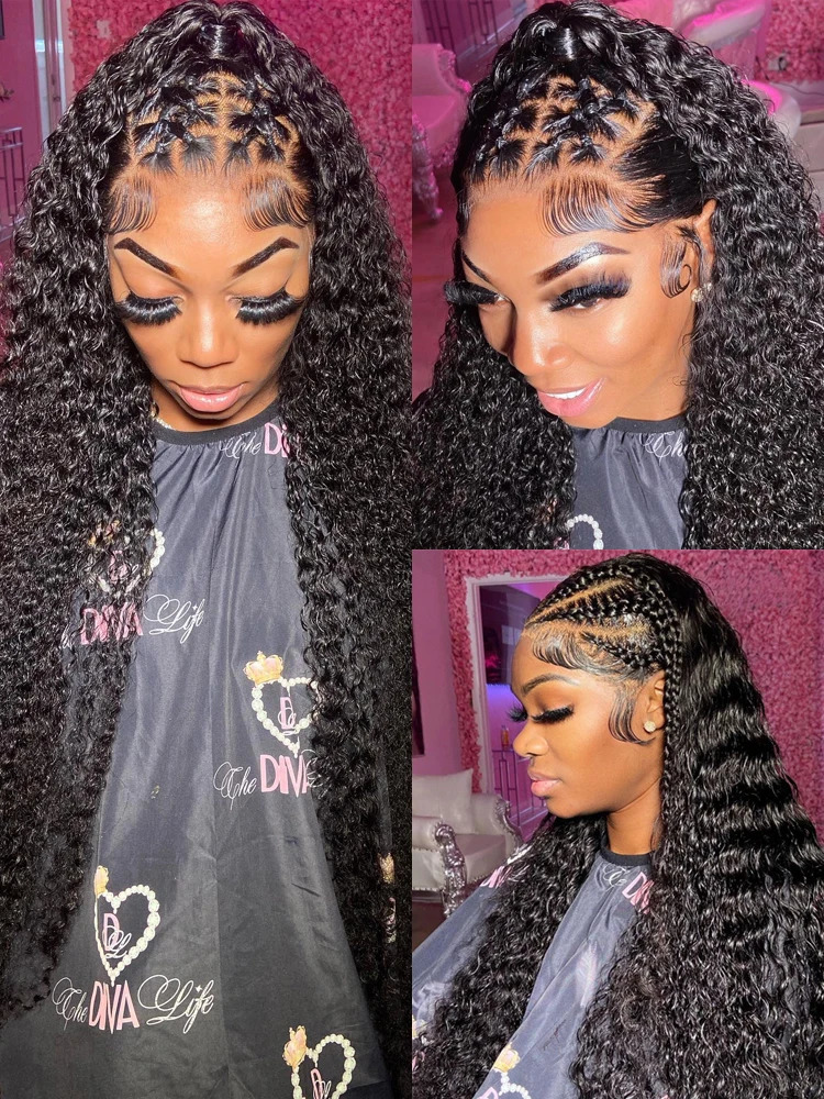 Human Chignons 40 Inch Deep Wave 13x6 HD Lace Frontal Hair s For Women Brazilian Curly 13x4 Front Pre Plucked 231114