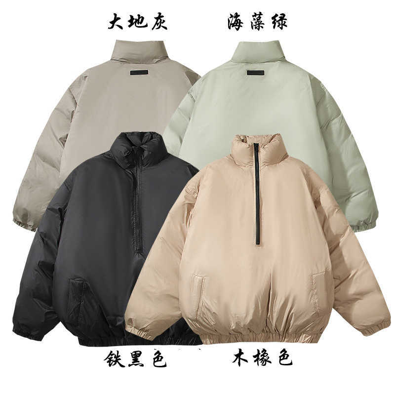 ESS Outerwear & Coats Down & Parkas FOG Fashion Brand FEARs OF GOD Double Thread ESSEN Cotton Coat Mens Half Zip Cotton Coat Couple Winter Womens, Ground ash
ESS Outerwear & Coats Down & Parkas FOG Fashion Brand FEARs OF GOD Double Thread ESSEN Cotton Coat Mens Half Zip Cotton Coat Couple Winter Womens, Ground ash