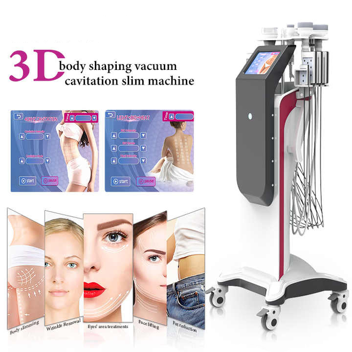 Professional 6 in 1 cavitation 80K 40k ultrasonic S shape cavitation 80K vacuum rf body slimming machine For beauty salons
