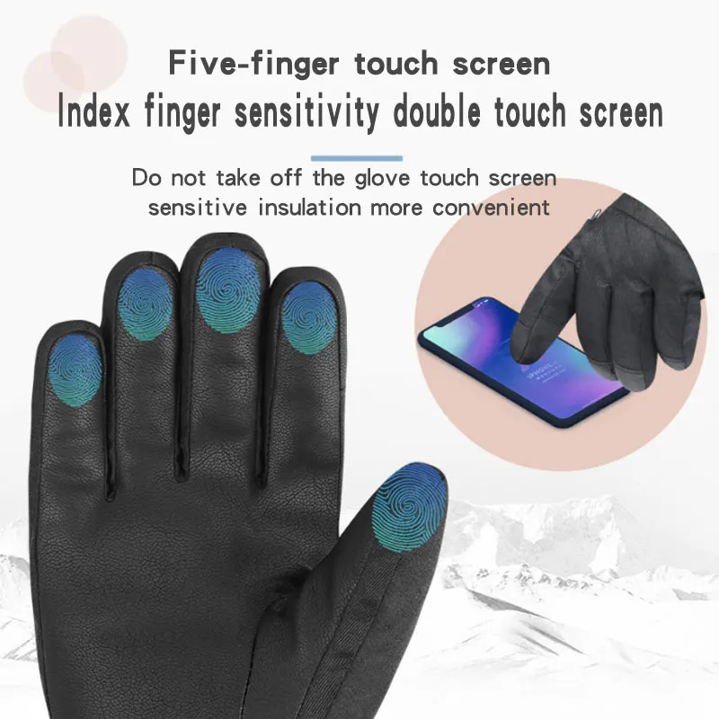 Ski Gloves Waterproof Snowboard Touchscreen Outdoo Mitten 3 M Thinsulate Snow Motorcycle 231114