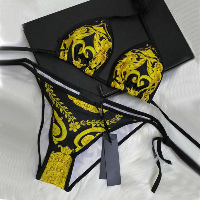 Gold Color Designer Bikini Set Classic Pattern Two Pieces Bikinis 2023 Bandage Sexy Push Up Swimsuit XL Swimwear Women With Tags Biquinis Female Maillo, Yvh 04
Gold Color Designer Bikini Set Classic Pattern Two Pieces Bikinis 2023 Bandage Sexy Push Up Swimsuit XL Swimwear Women With Tags Biquinis Female Maillo, Yvh 04