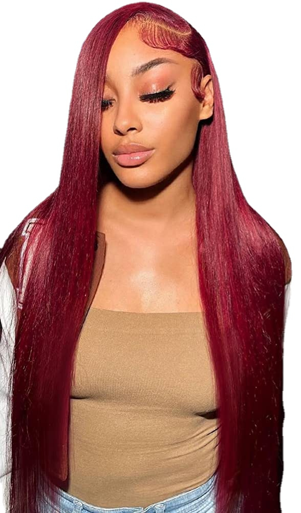 180% Burgundy 13x4 HD Transparent Lace Front Human Hair Wigs 99J Straight Lace Frontal Wig For Women Hd Lace Front Wigs Remy, Mix color
180% Burgundy 13x4 HD Transparent Lace Front Human Hair Wigs 99J Straight Lace Frontal Wig For Women Hd Lace Front Wigs Remy, Mix color