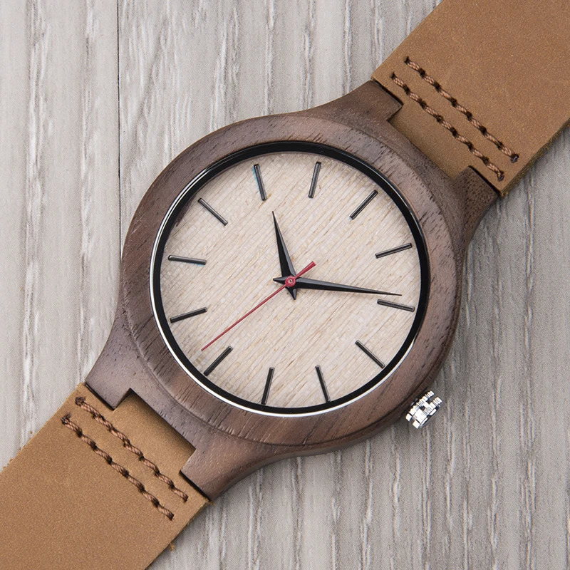 Watch Bands DODO DEER Wooden Male Watch Promotion Leather Band Private Custom Wood Wristwatches Men Quartz Accept Drop 231115