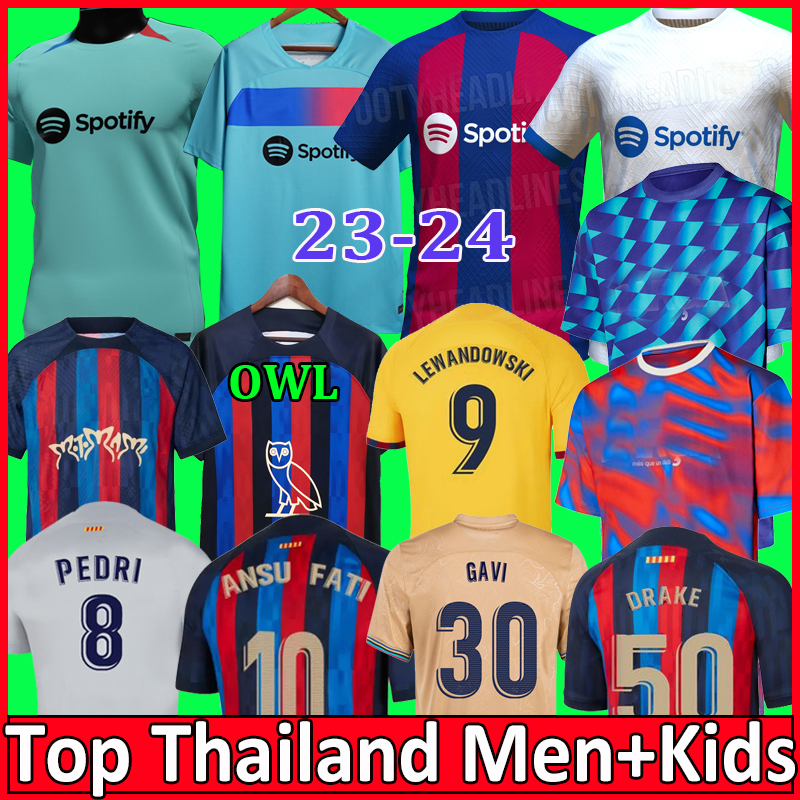 22 23 24 ROSALIA LEWANDOWSKI OWL soccer jerseys BARCA camiseta de futbol AUBA PEDRI ANSU FATI COUTINHO F.DE JONG DEST GAVI BarcelonaS football shirt men kids kit set, Third
22 23 24 ROSALIA LEWANDOWSKI OWL soccer jerseys BARCA camiseta de futbol AUBA PEDRI ANSU FATI COUTINHO F.DE JONG DEST GAVI BarcelonaS football shirt men kids kit set, Third