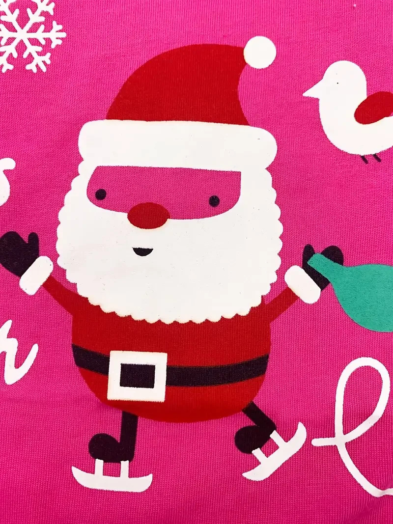 Pajamas Girls Christmas Print Long Sleeve Pajama Set For Winter 231115