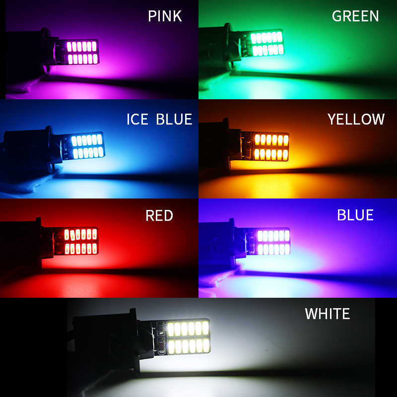 New 10pcs IC T10 LED Bulb Canbus 5W5 Car W5W LED Signal Light 12V 6000K Auto Wedge Side Interior Dome Reading Lamps 4014 24SMD White