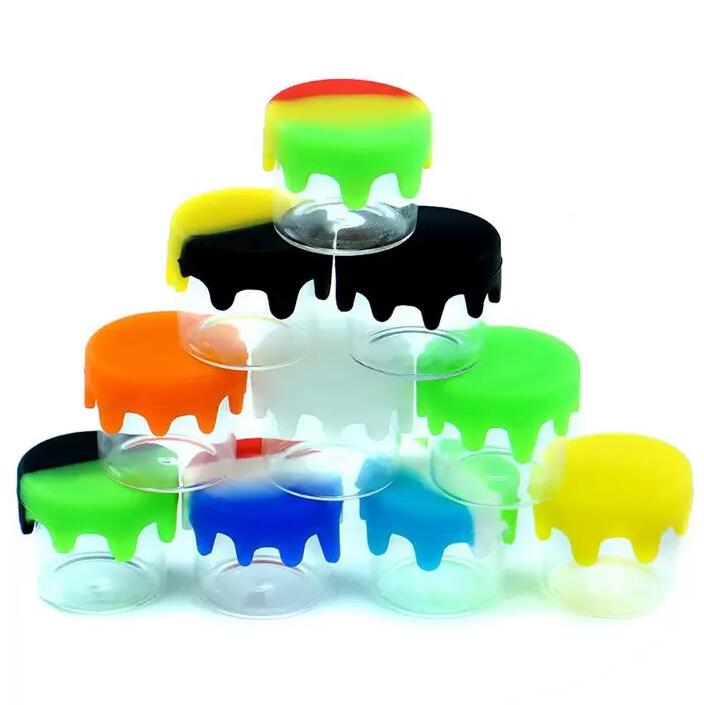 6ml Container Food Grade Nonstick Storage with Silicone Lid Glass Box Jar