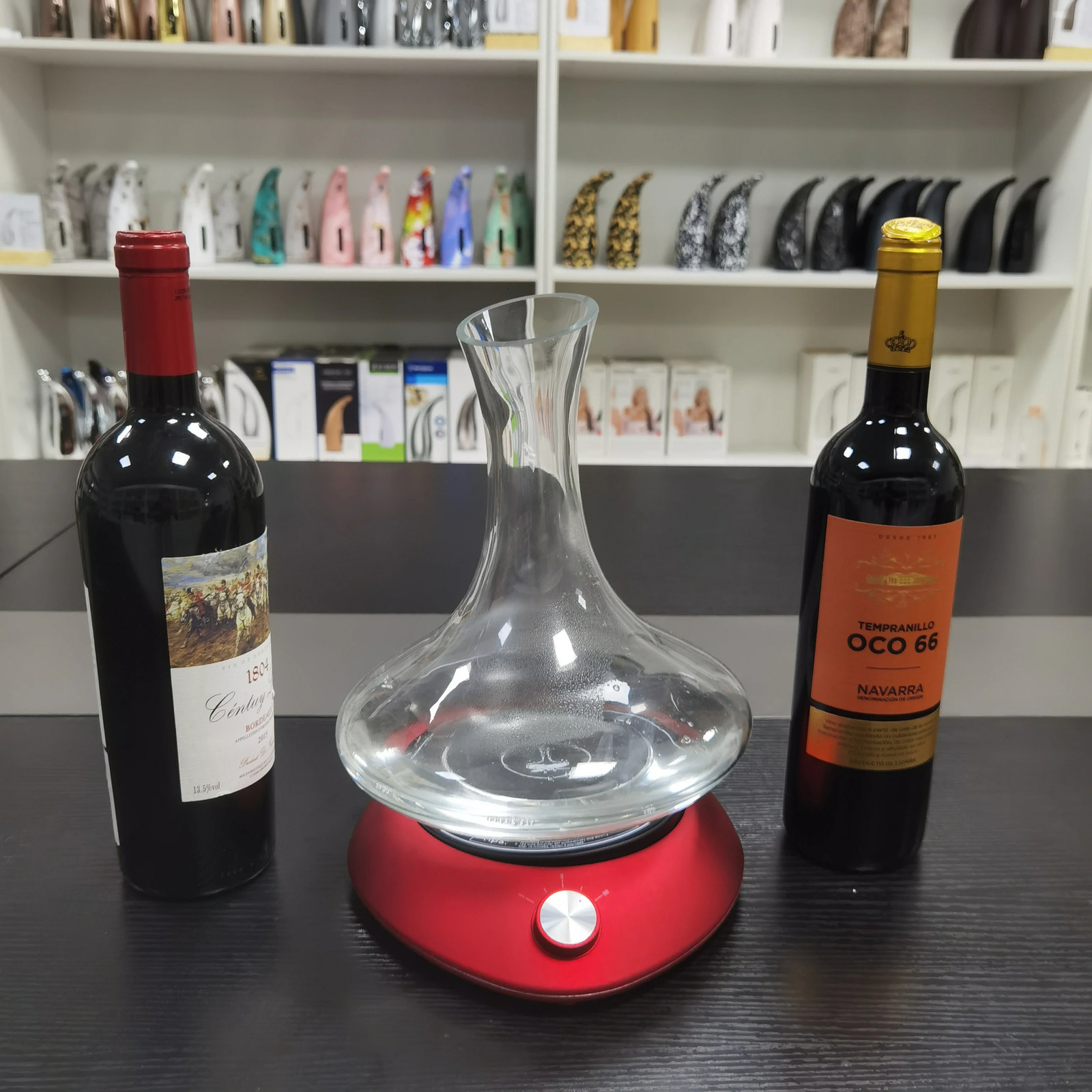 Bar Tools USB Charging Electric Wine Aerator Quick Sobering Automatic Rotate AntiSlip Whisky Decanter Pourer Kitchen Accessories 231114