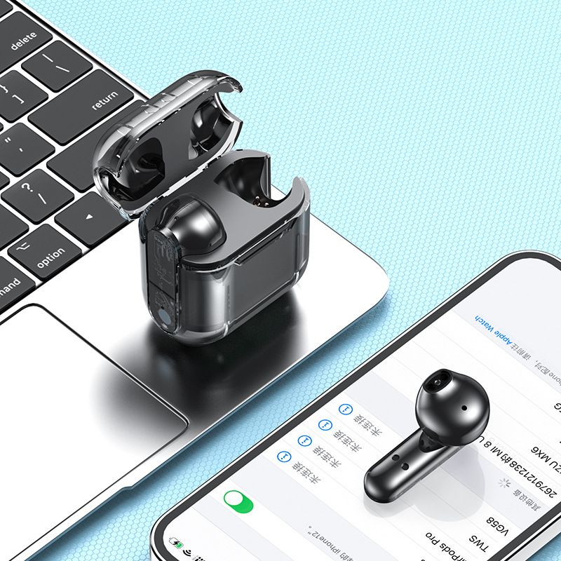 Wireless Earphone TWS Bluetooth headphone TM10 Model Mirror screen In-ear Earphone LED display Two Earbuds with built-in Microphone high Quality Headp
