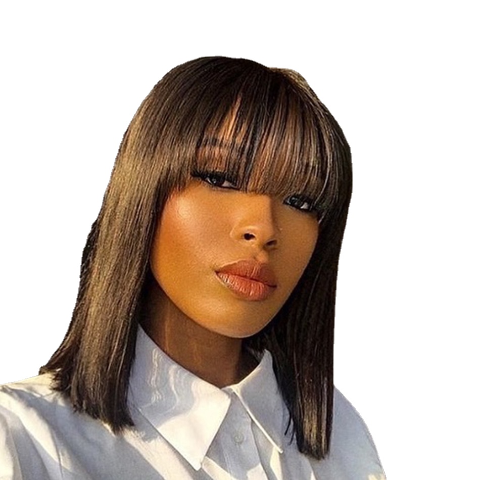 613 Blonde Short Straight Bob Wig With Bangs for Black Women Brazilian Remy Human Hair Full Machine Made Glueless Fringe, Black bob
613 Blonde Short Straight Bob Wig With Bangs for Black Women Brazilian Remy Human Hair Full Machine Made Glueless Fringe, Black bob