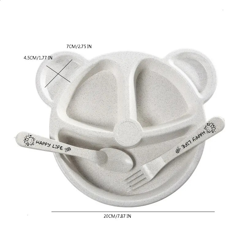 Cups Dishes Utensils 3PCS Toddler Baby Cute Bowl Kids Solid Color Suction Dinnerware Food Dish Sets Container 231116