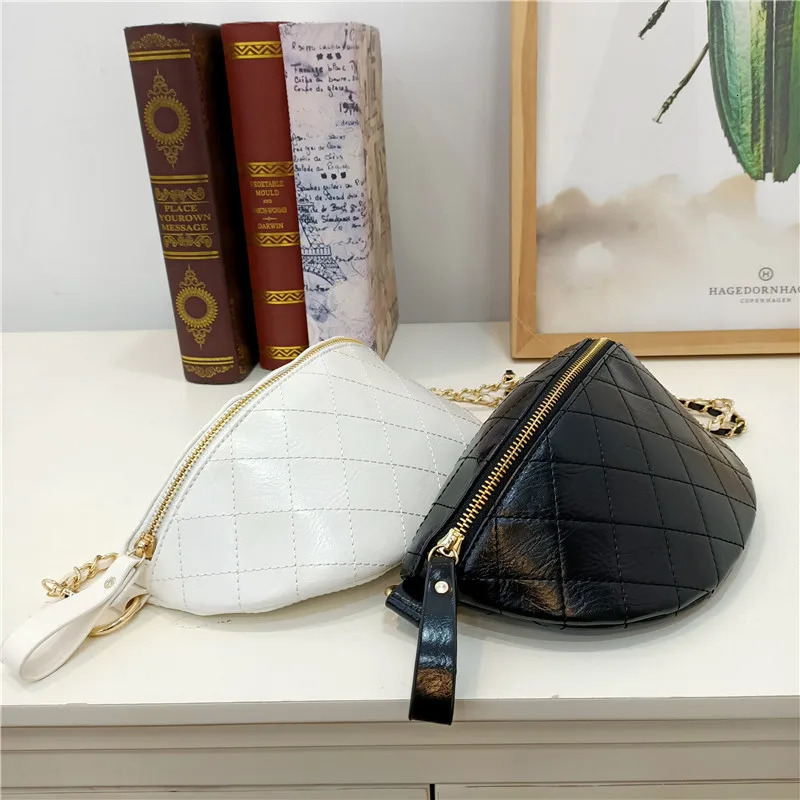 Evening Bags Chain Texture Broadband Chest Women's Crossbody Versatile Simple and Casual Small Fragrance gge Wandering Bag 231116 de87