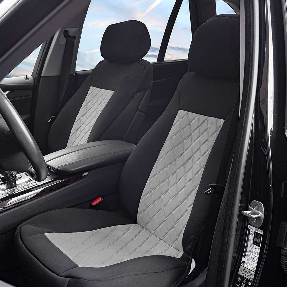 New Universal Car Seat Covers 2 Front Seat Diamond Lattice Fabric Seat Car Covers Fit for Most Car SUV Truck Seat Cushion Protector