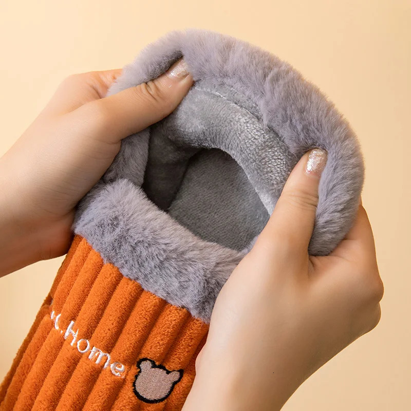 Slippers Warm Home for Men Winter Thicken Plush Shoes Male Flip p Couples Indoor Casual Non Slip New Soft Furry Slides 231115