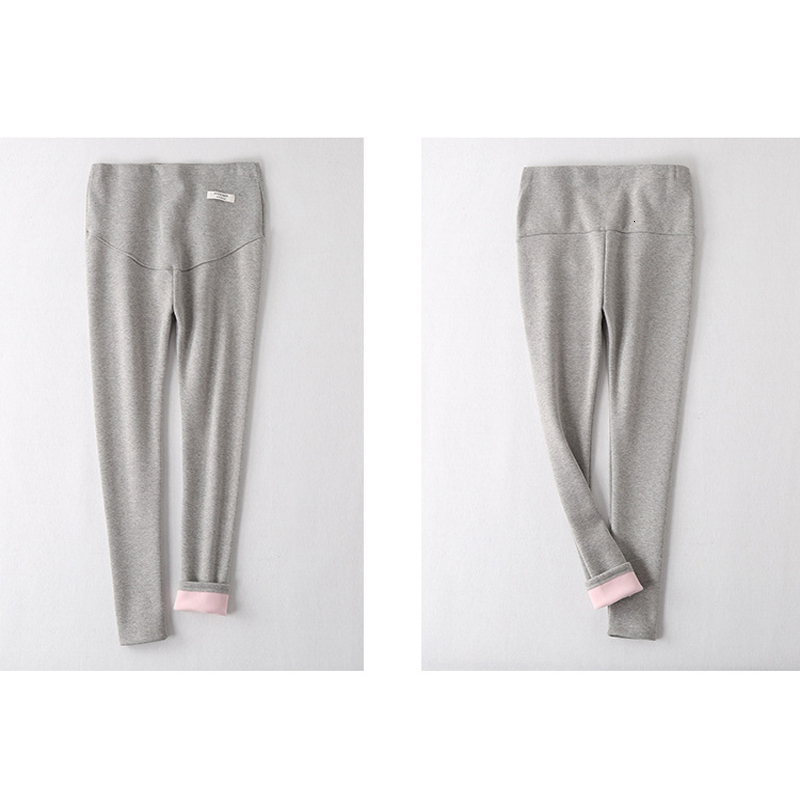 Sleep Lounge Winter Velvet Pants For Pregnant Women Maternity Leggings Warm Clothes Thickening Pregnancy Trousers 230414