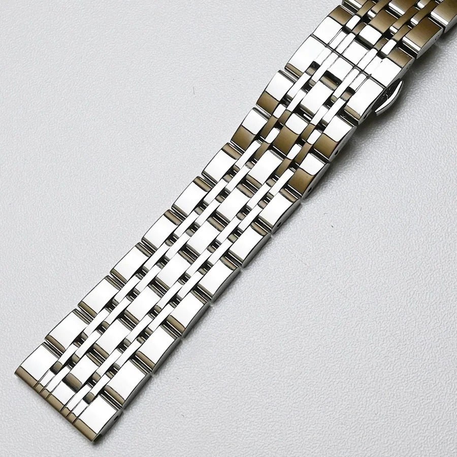 Watch Bands Solid Metal Watchbands Bracelet Polished Silver Black Gold Stainless Steel Watch Band Strap 18mm 19mm 20mm 21mm 22mm 23mm 24mm 231115