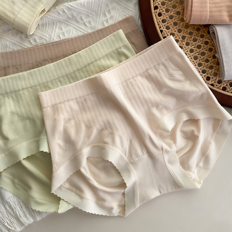 Ultra-thin Mid-Rise Women's Underwear, Comfortable, Breathable, Soft, Seamless, Butt-Lifting, Teenage Girls' Triangle Shorts 3Pcs/lot