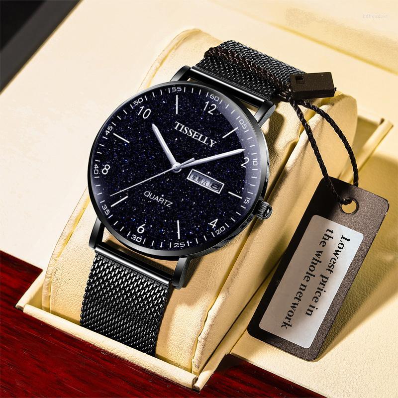 Wristwatches 2023 Men Watch Stainless Steel Top Quality Luxury Push Button Hidden Clasp Waterproof Luminous Date Week Sport Wrist Watches, Mesh white
Wristwatches 2023 Men Watch Stainless Steel Top Quality Luxury Push Button Hidden Clasp Waterproof Luminous Date Week Sport Wrist Watches, Mesh white