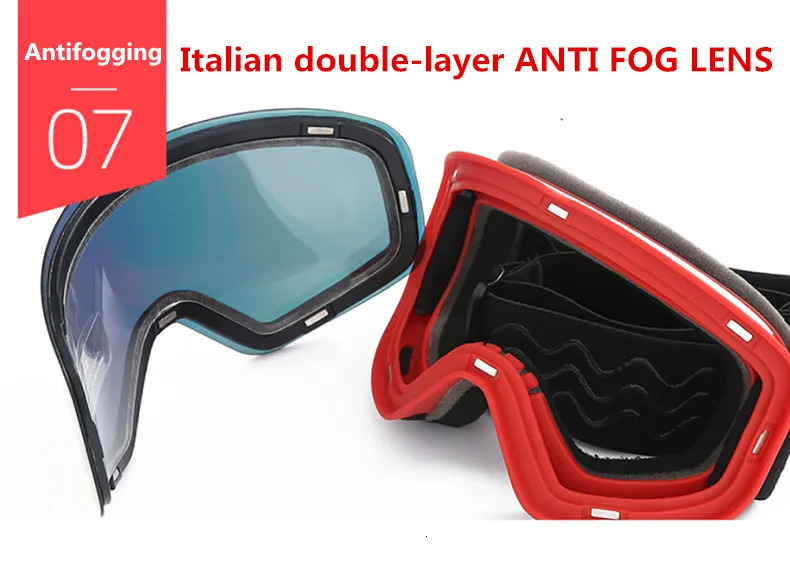 Ski Goggles RBworld Ski Goggles with Magnetic Double Layer Lens Magnet Skiing Anti-fog UV400 Snowboard Goggles Men Women Ski Glasses Eyewear 231116