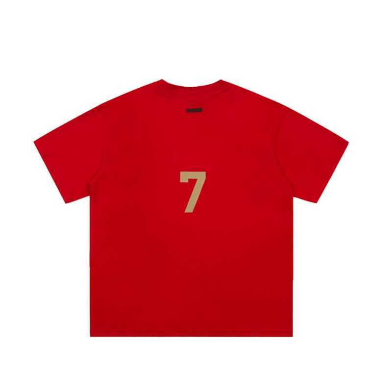 ESS Tees T-Shirts fashion clothing Fog FEARs OF GOD Season 7 flocking letter 7 red Mens Womens loose lovers Casual Short Sleeved T-shirt
ESS Tees T-Shirts fashion clothing Fog FEARs OF GOD Season 7 flocking letter 7 red Mens Womens loose lovers Casual Short Sleeved T-shirt