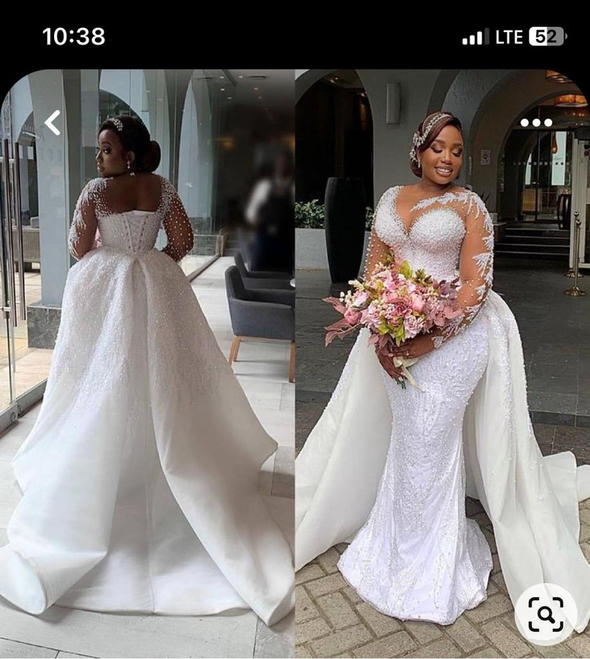 mermaid Modest Lace Tulle Long train With Cap Sleeves V Neck Buttons Back 2023 sexy Bridal Gowns elegant embroidery Country Beach Wedding Dress