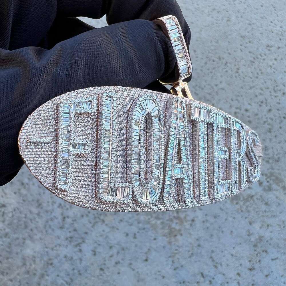 Fit Cuban k Chain Iced Out Sier Hiphop Jewelry Charm DIY Number Initial Necklace Custom vvs Moissanite Letter Pendant