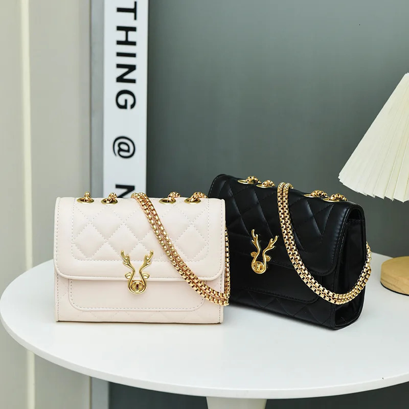 Evening Bags Women's Fashion Simple Crossbody gge Bag Small Fragrance Chain Underarm White 231116