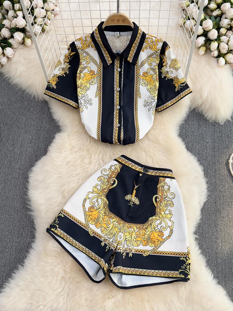 Dress PREPOMP 2022 SHORT SLEEVE TURN DOWN COLLAR YELLOW PRINT LOOSE SHIRT HIGH WAIST WIDE LEG SHORTS TWO PIECE SET OUTFITS GE812, Black
Dress PREPOMP 2022 SHORT SLEEVE TURN DOWN COLLAR YELLOW PRINT LOOSE SHIRT HIGH WAIST WIDE LEG SHORTS TWO PIECE SET OUTFITS GE812, Black