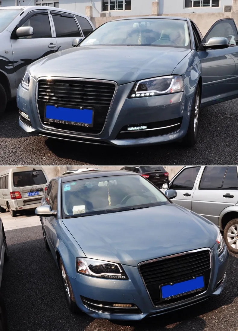Car Front Light for AUDI A3 2008-2012 S3 LED Auto Headlight Assembly Upgrade Angel Eye Daytime Lights Dynamic Signal Lamp